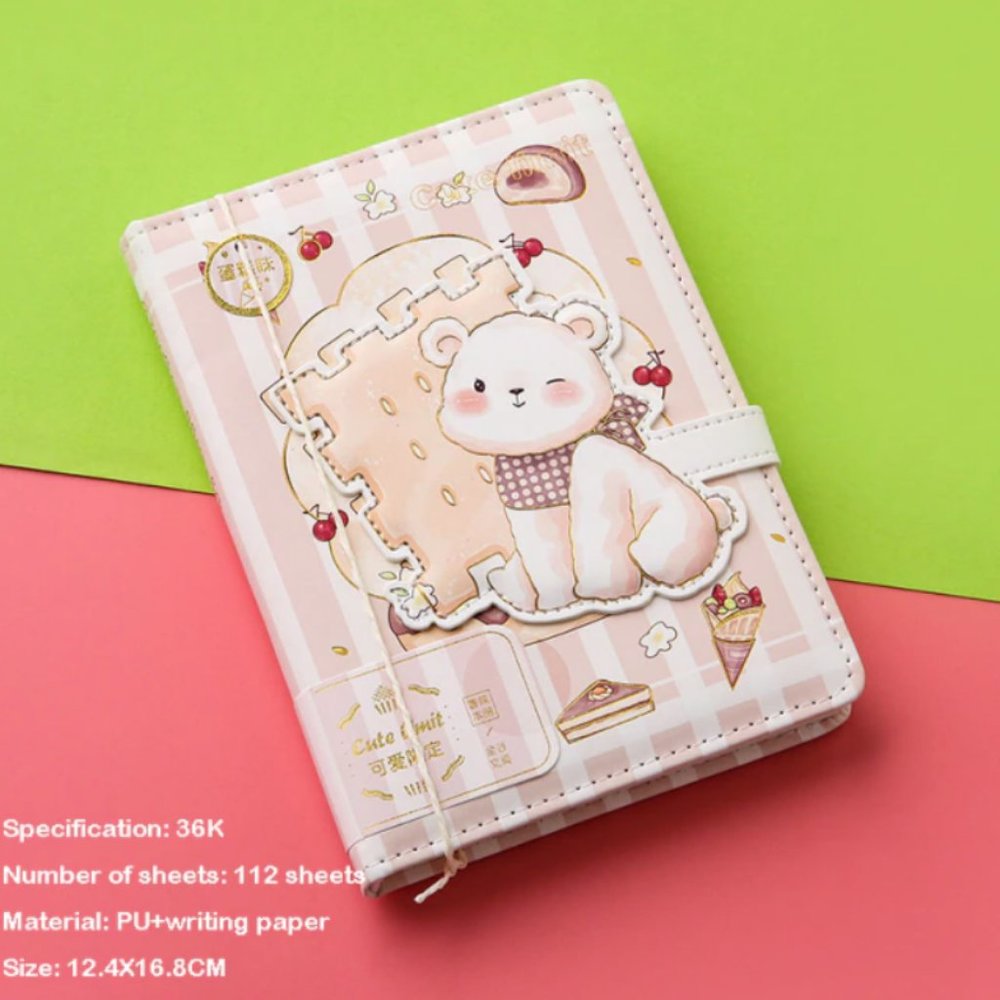 36K - Kawaii Animal Magnetic Journal - Bear